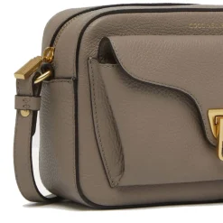 Borsa Donna a Tracolla COCCINELLE in Pelle Warm Taupe linea Beat Soft Misura Media