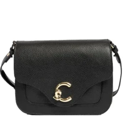 Borsa Donna a Tracolla COCCINELLE in Pelle Martellata linea C-Me Small Colore Nero