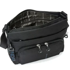 Borsa Donna a Tracolla con Tasca Frontale MANDARINA DUCK in Tessuto Linea MD20 Colore Nero