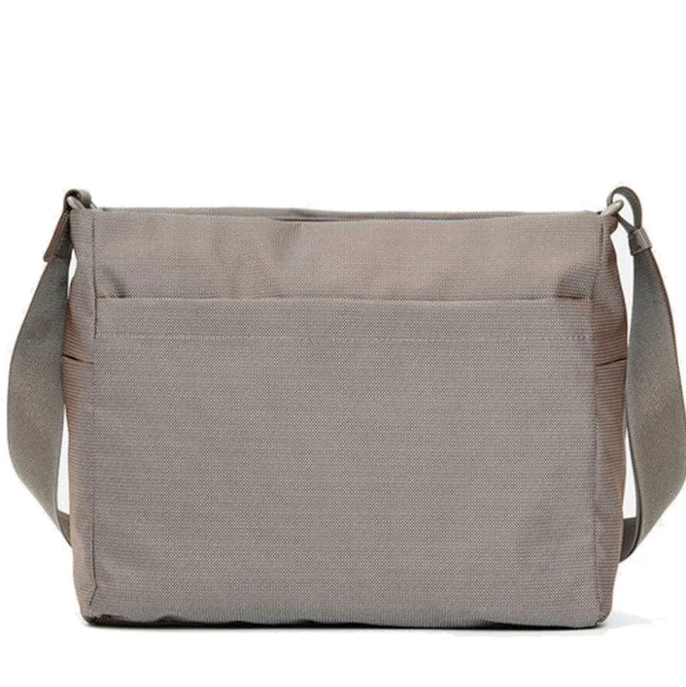 Borsa Donna a Tracolla con Tasca Frontale MANDARINA DUCK in Tessuto Linea MD20 Colore Taupe