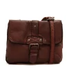 Borsa Donna a Tracolla GIANNI CONTI in Pelle Liscia color Chocolate