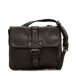Borsa Donna a Tracolla GIANNI CONTI in Pelle Liscia Nera