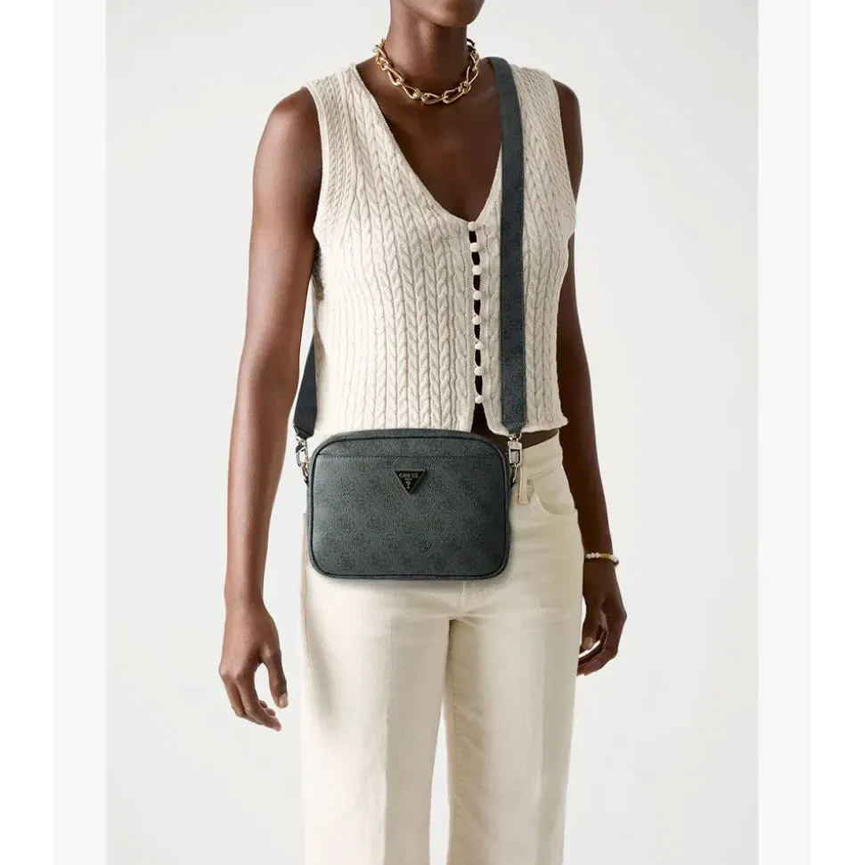 Borsa Donna a Tracolla GUESS Linea Meridian colore Coal Logo