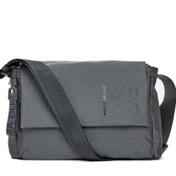 Borsa Donna a Tracolla MANDARINA DUCK Chiusa con Pattina in Tessuto colore Steel Linea MD20