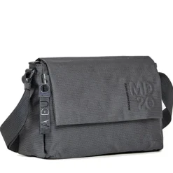 Borsa Donna a Tracolla MANDARINA DUCK Chiusa con Pattina in Tessuto colore Steel Linea MD20