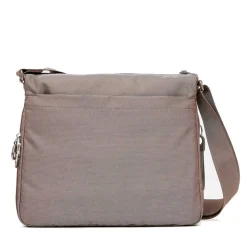 Borsa Donna a Tracolla MANDARINA DUCK Espandibile in Tessuto Linea MD20 Colore Taupe Misura Grande