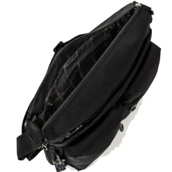 Borsa Donna a Tracolla MANDARINA DUCK Espandibile in Tessuto Linea MD20 Colore Nero Misura Grande