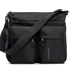 Borsa Donna a Tracolla MANDARINA DUCK Espandibile in Tessuto Linea MD20 Colore Nero Misura Grande
