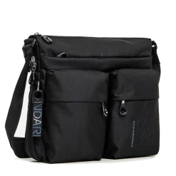 Borsa Donna a Tracolla MANDARINA DUCK Espandibile in Tessuto Linea MD20 Colore Nero Misura Grande