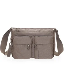 Borsa Donna a Tracolla Mandarina Duck in Tessuto Linea MD20 Colore Taupe - P10QMTX5