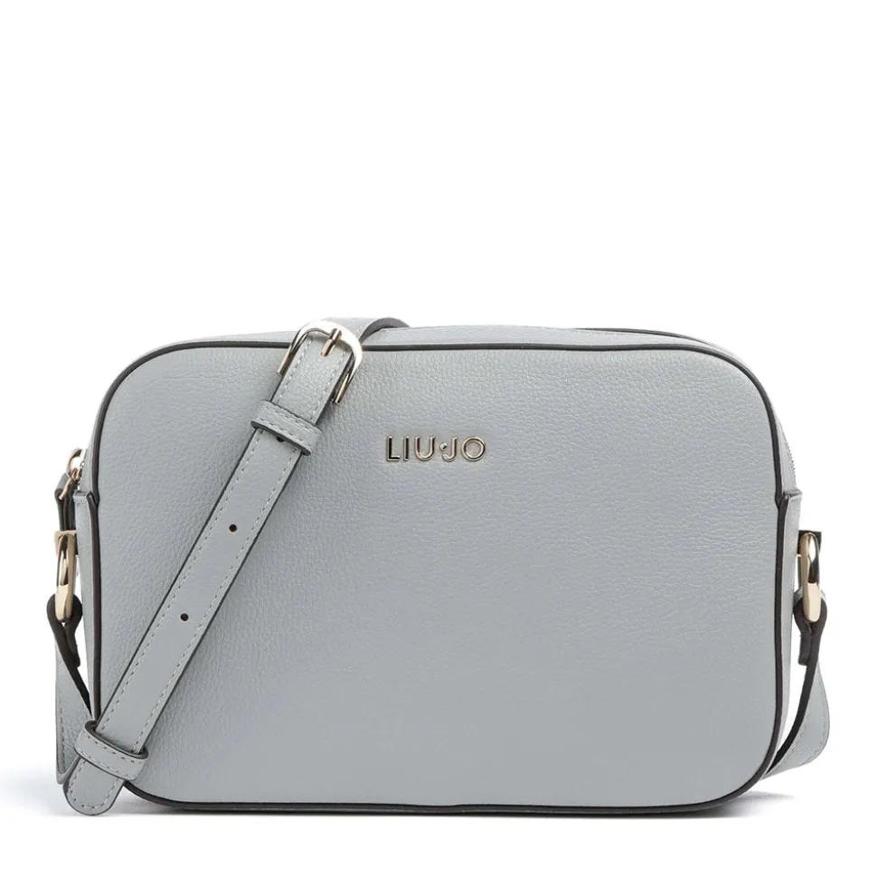 Borsa Donna a Tracolla Media LIU JO Better effetto Bottalato Azzurro