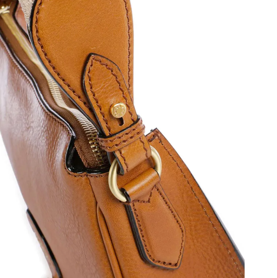 Borsa Donna a Tracolla Media THE BRIDGE linea Isadora in Pelle Cognac