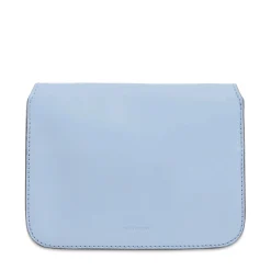 Borsa Donna a Tracolla Media THE BRIDGE linea Lucrezia in Pelle Azzurro Acqua