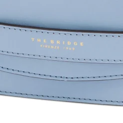 Borsa Donna a Tracolla Media THE BRIDGE linea Lucrezia in Pelle Azzurro Acqua
