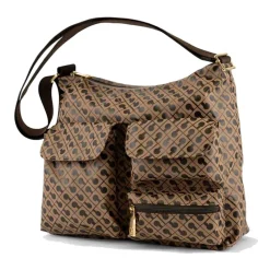 Borsa Donna a Tracolla Multitasche GHERARDINI in Tessuto Softy Colore Toffee