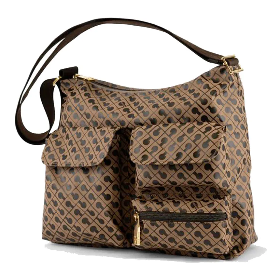 Borsa Donna a Tracolla Multitasche GHERARDINI in Tessuto Softy Colore Toffee