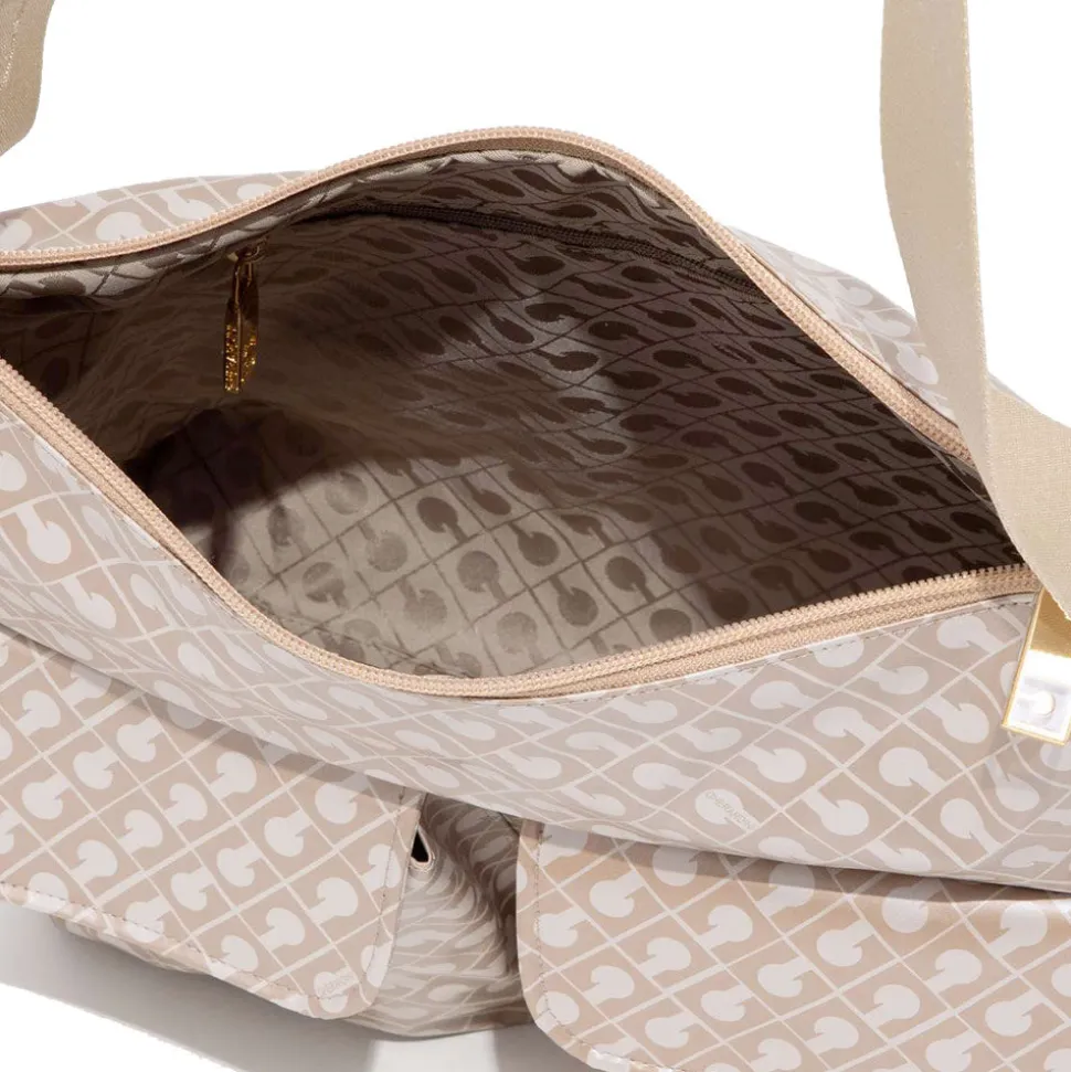 Borsa Donna a Tracolla Multitasche GHERARDINI in Tessuto Softy colore Creta