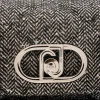 Borsa Donna a Tracolla Piccola LIU JO linea LaPuffy in Tessuto Chevron Nero con Paillettes