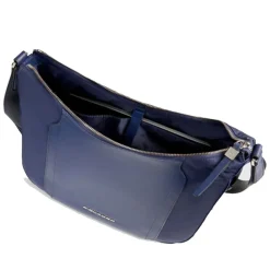 Borsa Donna a Tracolla PIQUADRO linea Circle in Tessuto Riciclato e Pelle Blu - BD6657W92T