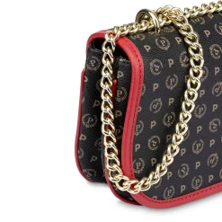 Borsa Donna a Tracolla POLLINI linea Heritage Logo Classic Nero e Lacca