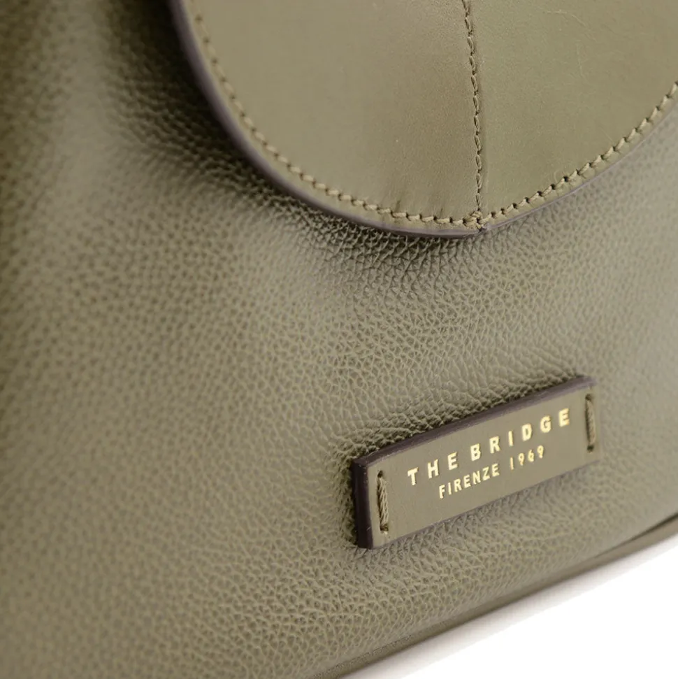 Borsa Donna a Tracolla THE BRIDGE linea Elisabetta in Pelle Verde Timo
