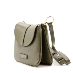 Borsa Donna a Tracolla THE BRIDGE linea Elisabetta in Pelle Verde Timo