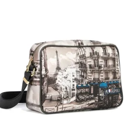 Borsa Donna a Tracolla Y NOT YES-440 stampa Petrol Paris