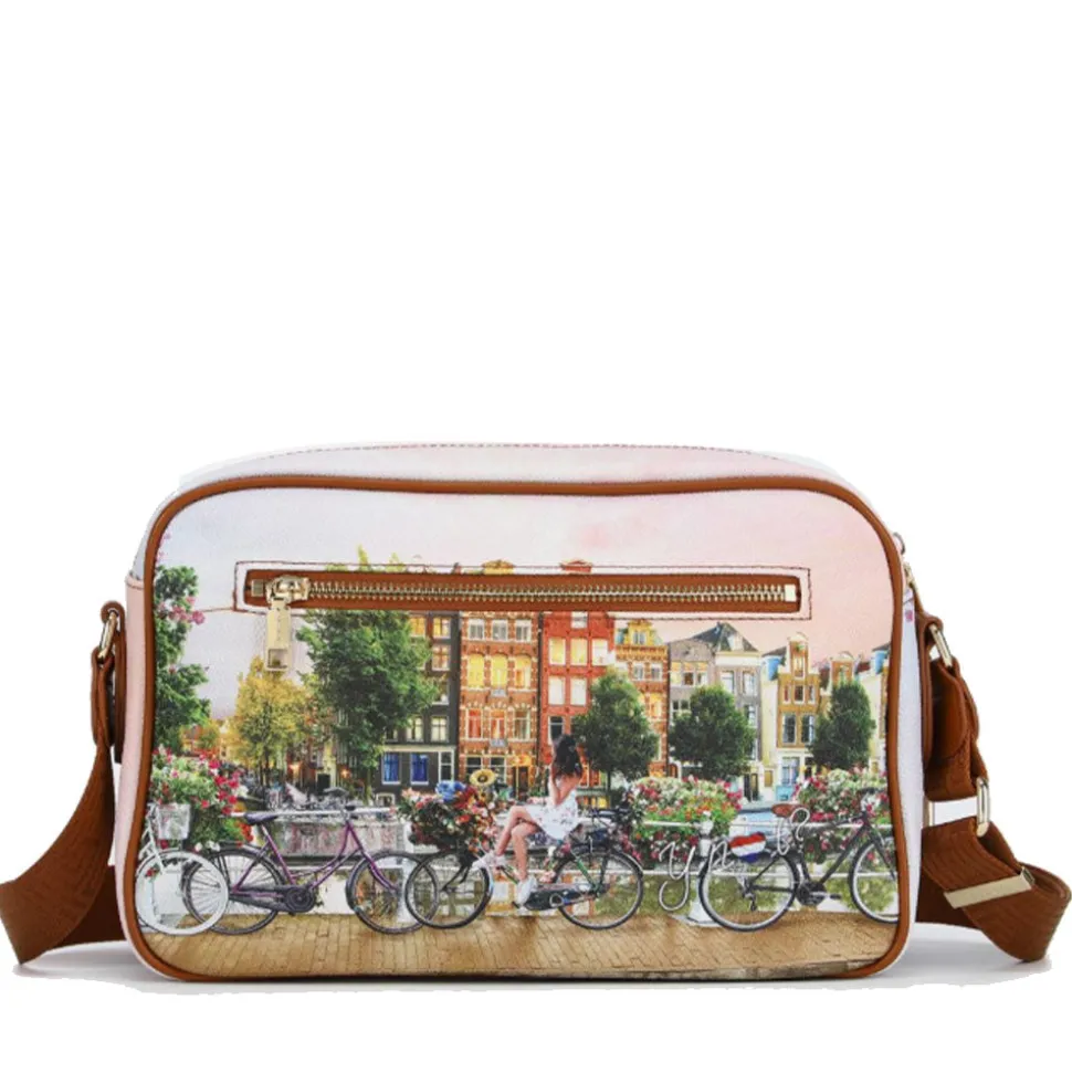 Borsa Donna a Tracolla Y NOT YES-331 stampa Flower River