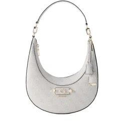 Borsa Donna Hobo a Spalla GUESS Linea Lindsey Colore Bone Logo