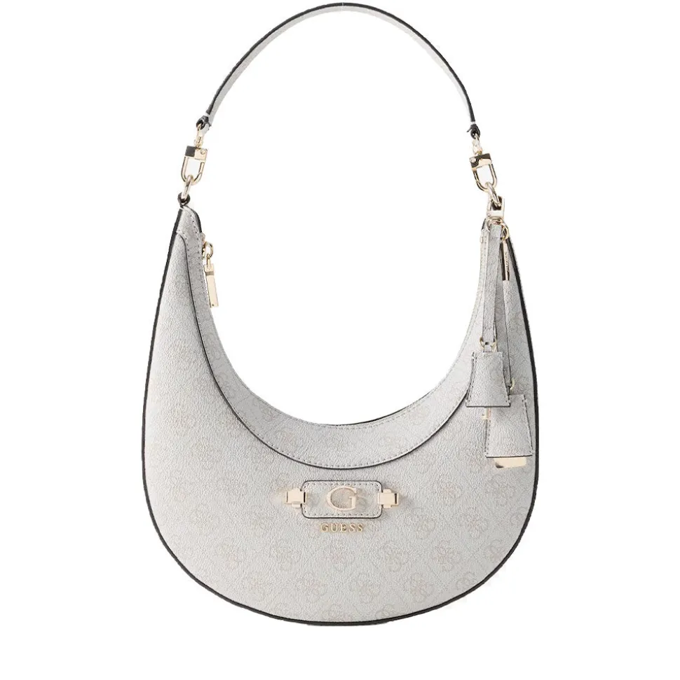 Borsa Donna Hobo a Spalla GUESS Linea Lindsey Colore Bone Logo
