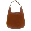Borsa Donna Hobo a Spalla THE BRIDGE in Pelle Marrone linea Lucia