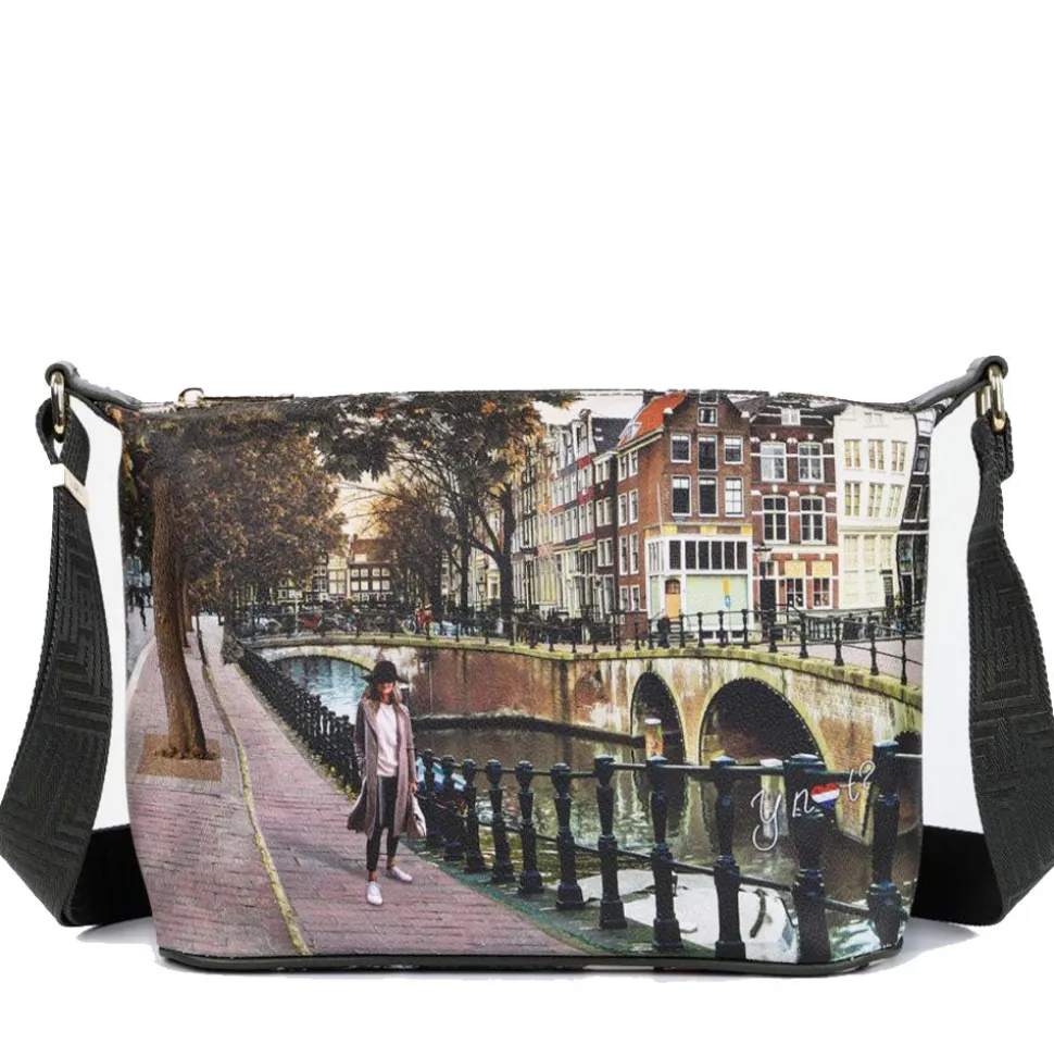 Borsa Donna Hobo Y NOT a Tracolla YES-592 Amsterdam Bridge