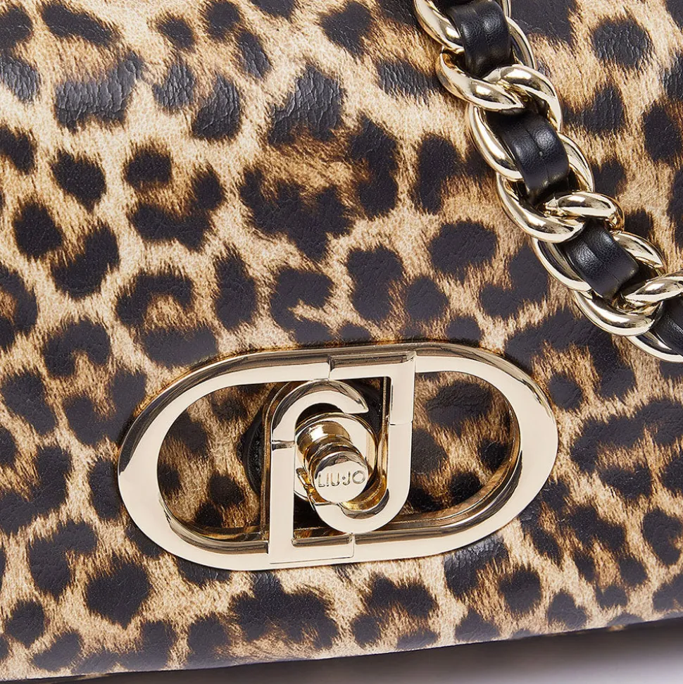 Borsa Donna Media a Spalla LIU JO Better linea La Puffy stampa Animalier