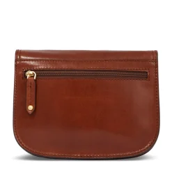 Borsa Donna Media a Tracolla The Bridge in Pelle Marrone linea Story Made in Italy