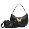 Borsa Donna Mezzaluna a Spalla Media BRACCIALINI linea Beth Jewels Nera