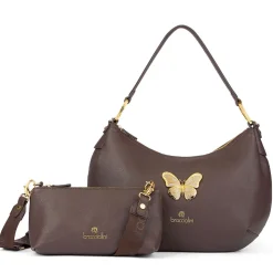 Borsa Donna Mezzaluna a Spalla BRACCIALINI linea Beth Jewels Marrone