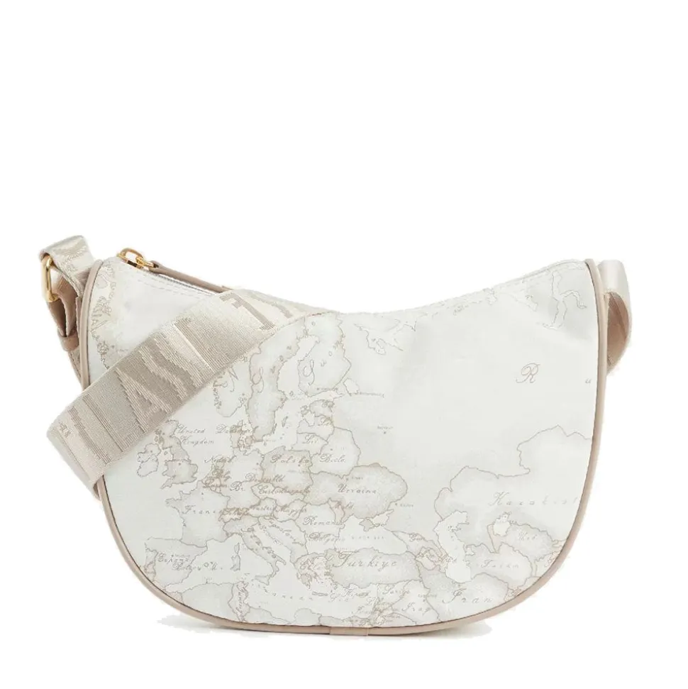 Borsa Donna Mezzaluna Piccola 1A Classe Alviero Martini linea Geo Soft colore Geo White S006