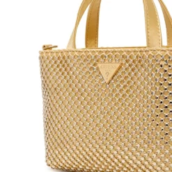 Borsa Donna Mini a Mano GUESS Linea Tasmin colore Gold