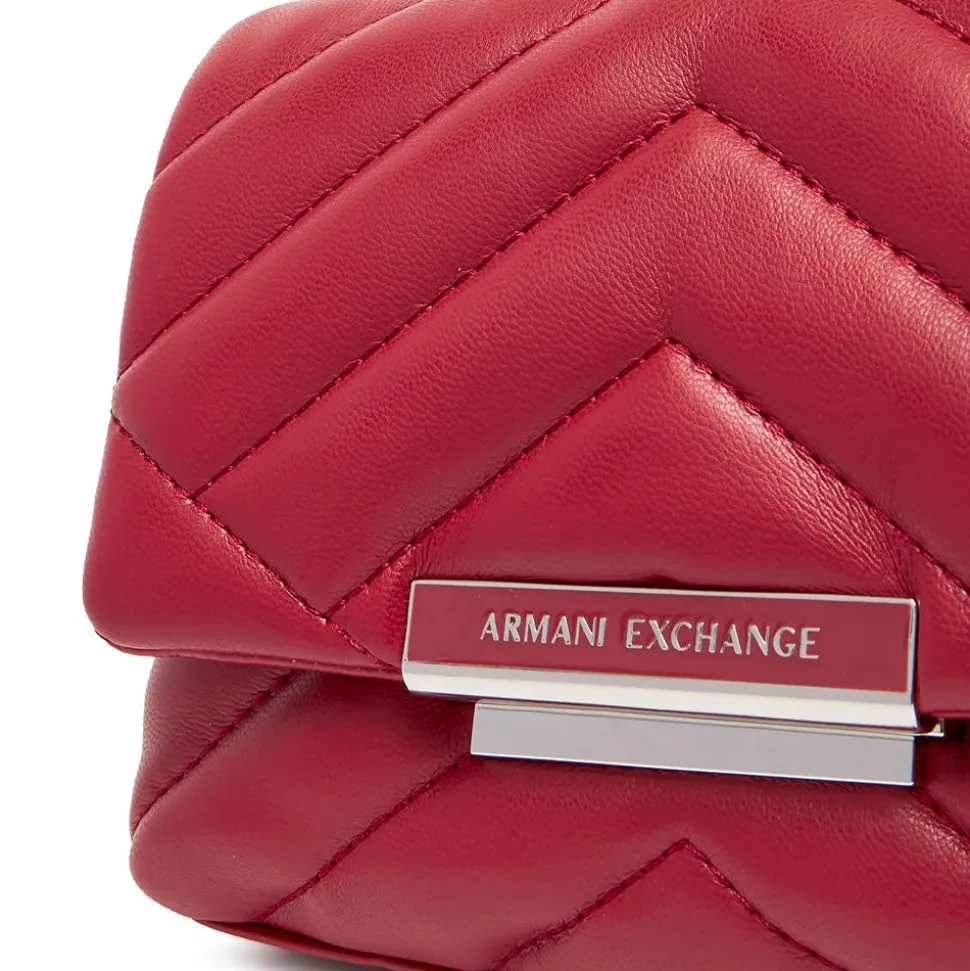 Borsa Donna Mini a Tracolla Chiusa con Patta e Clip ARMANI EXCHANGE Colore Red Dahlia Linea Susy