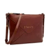 Borsa Donna Piatta a Tracolla THE BRIDGE linea Frida in Pelle Marrone