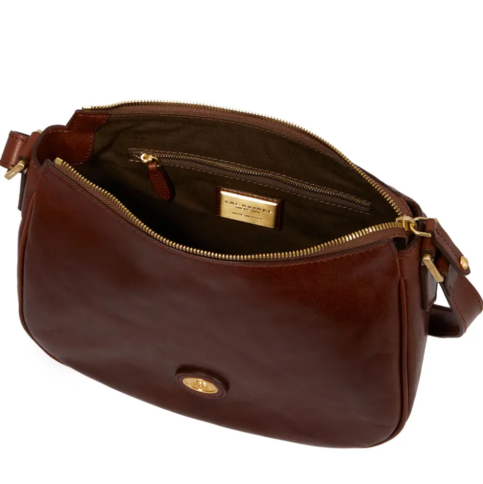 Borsa Donna Sacca a Tracolla THE BRIDGE in Pelle Marrone linea Story 04716901