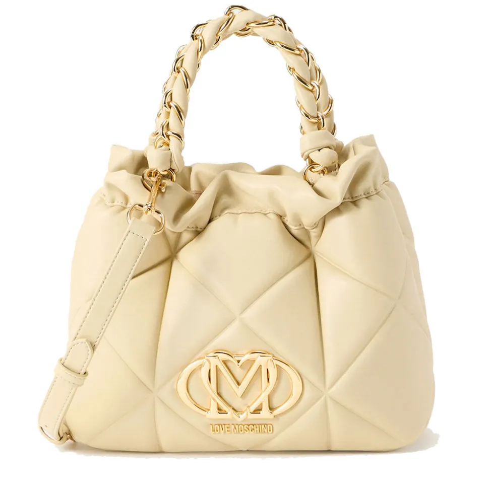 Borsa Donna Secchiello Small LOVE MOSCHINO linea Embossed Trapuntata color Burro