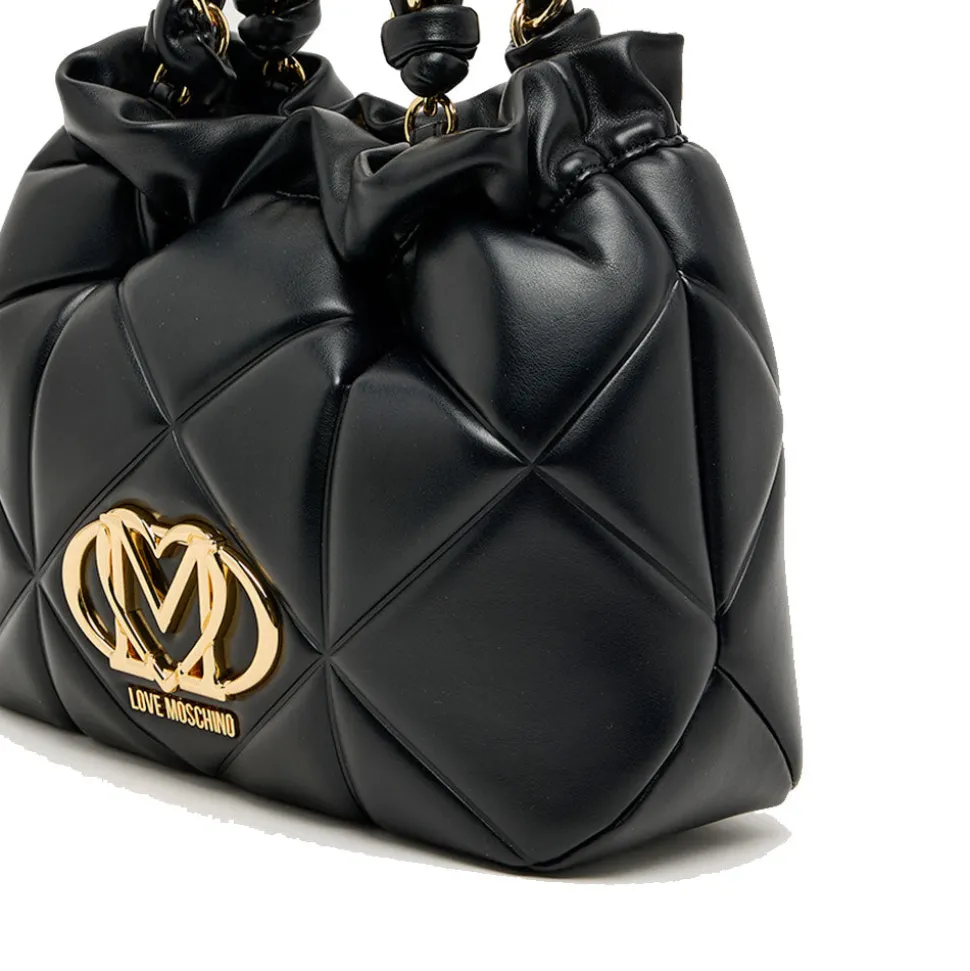 Borsa Donna Secchiello Small LOVE MOSCHINO linea Embossed Trapuntata Nera