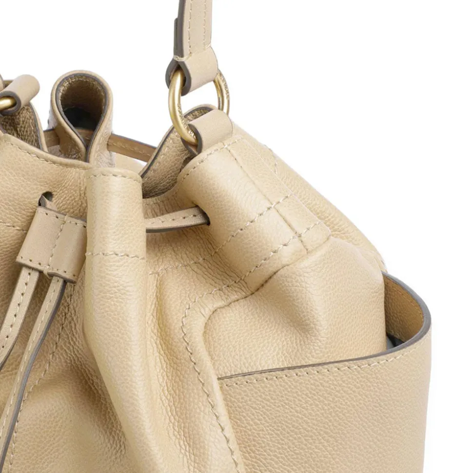 Borsa Donna Secchiello THE BRIDGE linea Letizia in Pelle color Burro