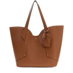 Borsa Donna Shopper a Spalla GUESS Linea Darcy Colore Cognac
