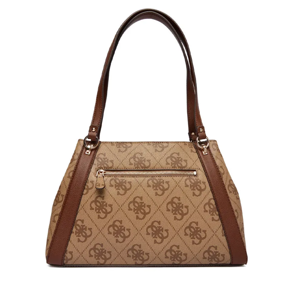 Borsa Donna Shopper a Spalla GUESS Linea Karnilla Colore Latte Logo - Brown