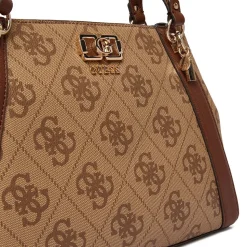 Borsa Donna Shopper a Spalla GUESS Linea Karnilla Colore Latte Logo - Brown