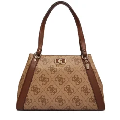 Borsa Donna Shopper a Spalla GUESS Linea Karnilla Colore Latte Logo - Brown