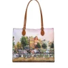 Borsa Donna Shopper a Spalla Y NOT YES-602 stampa Flower River