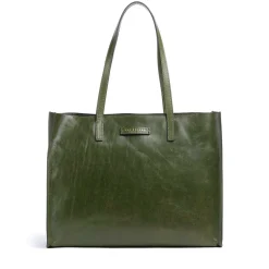 Borsa Donna Shopper THE BRIDGE Linea Mirra in Pelle Verde Maggiorana